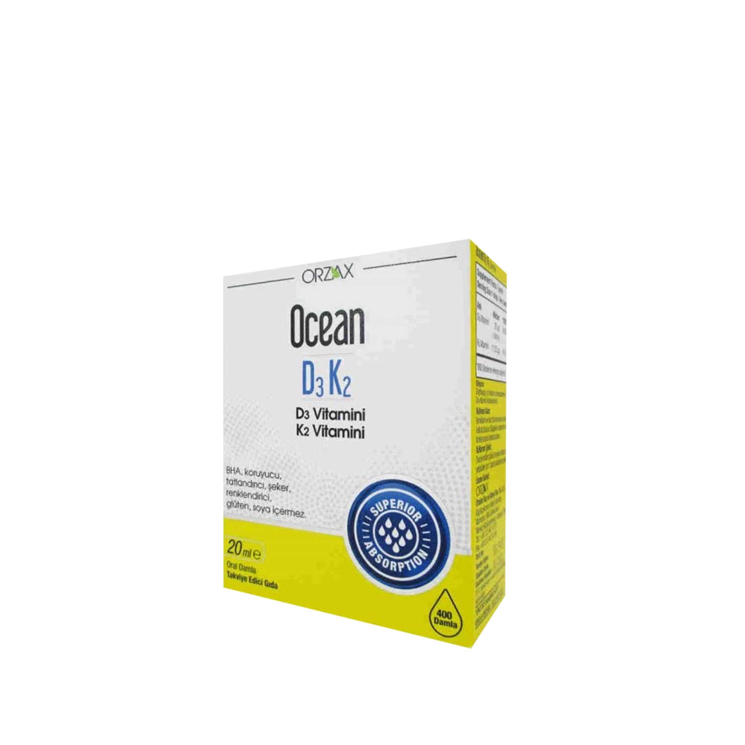 Orzax Ocean D3K2 Vitamin Damla 20ml