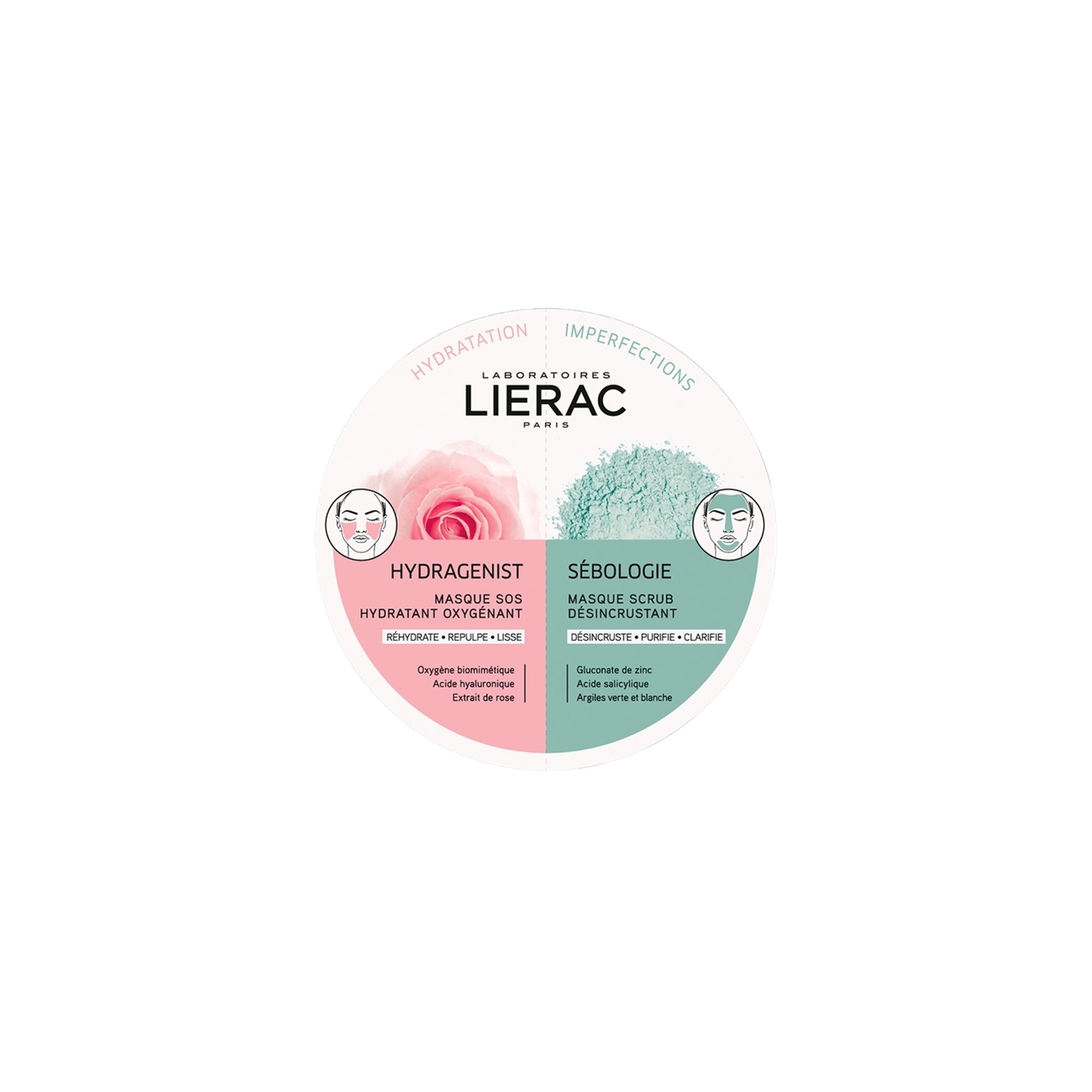 Lierac Hydragenist Maske 6 ml + Sebologie Maske 6 ml