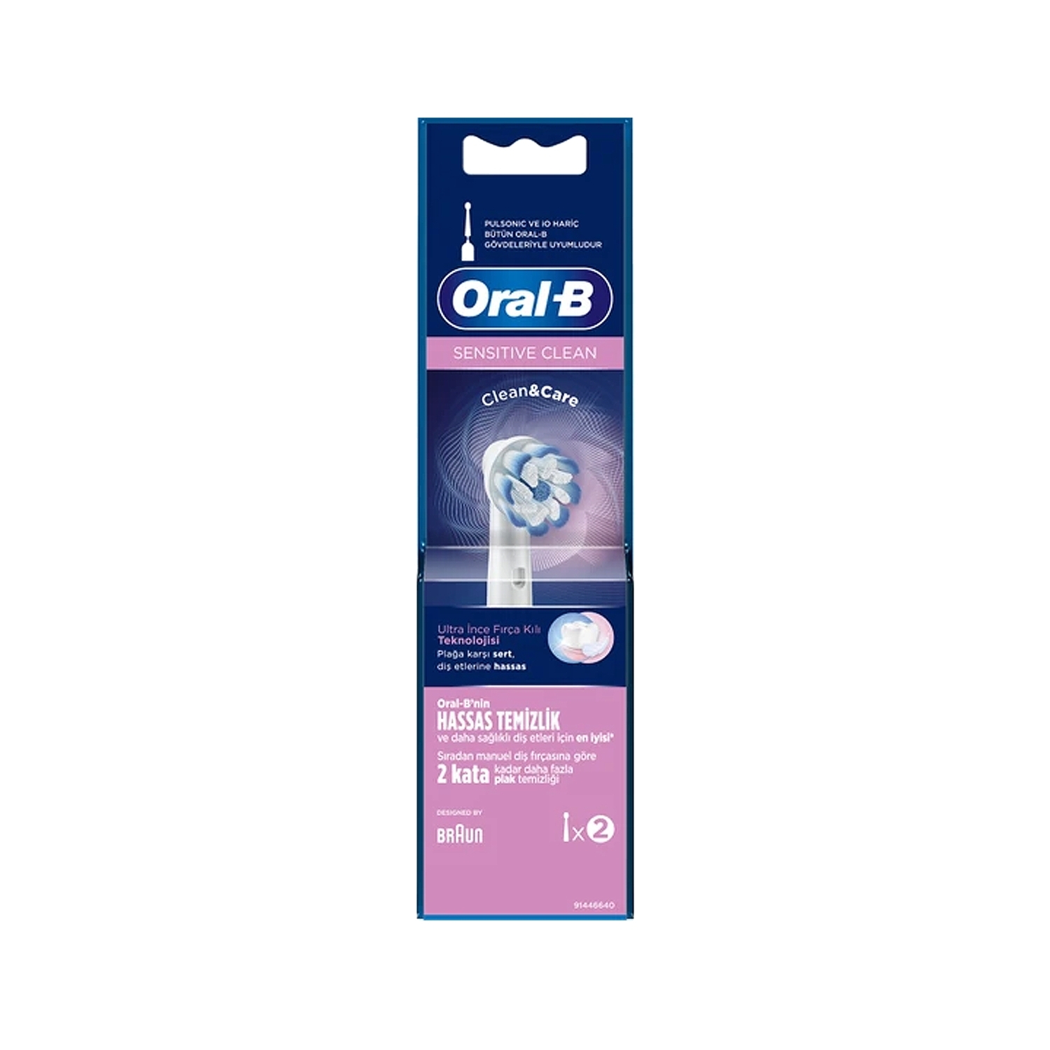 Oral-B Sensitive Clean Şarjlı Diş Fırçası Yedek Başlık 2 Adet