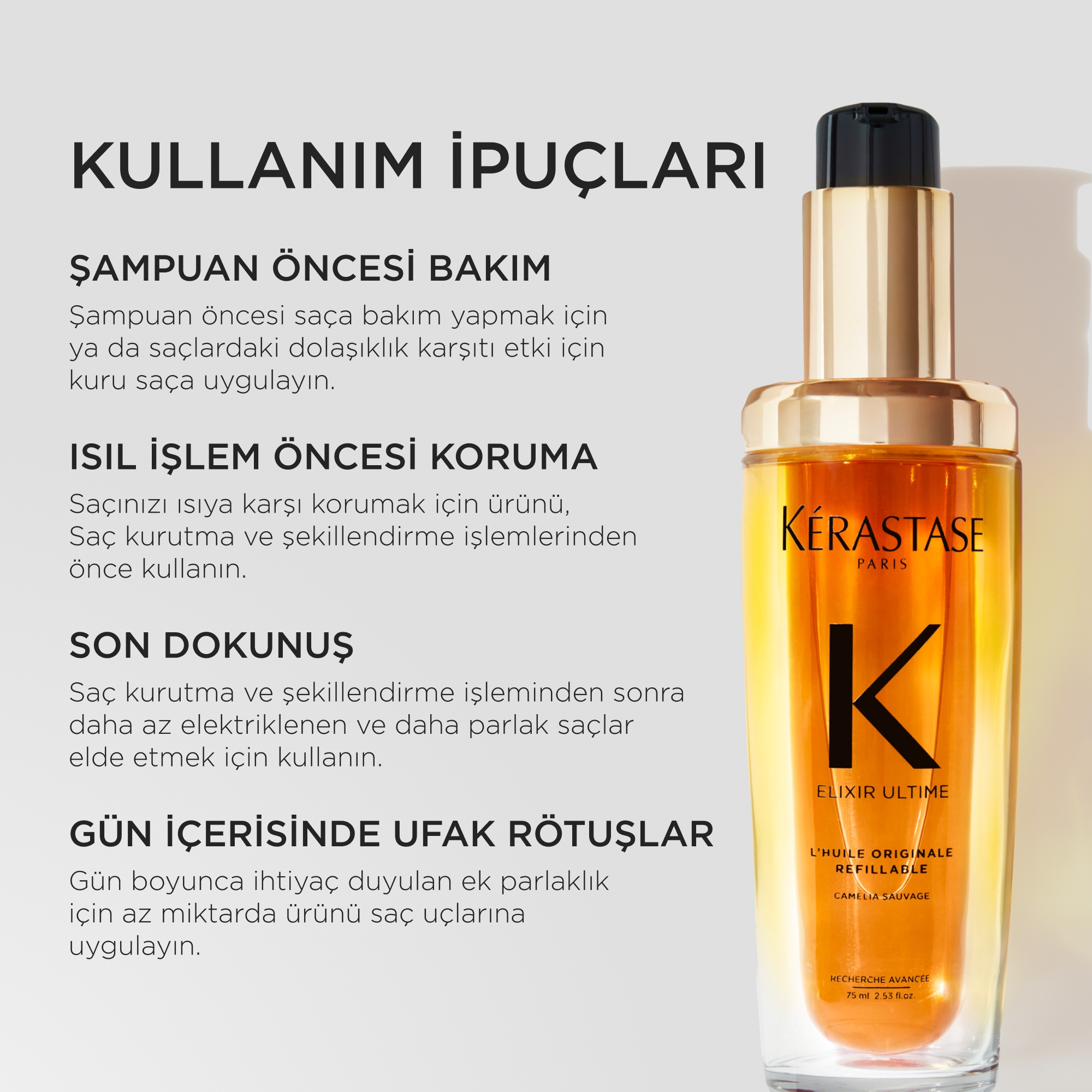 Kerastase Elixir Ultime Refill Kullanım İpuçları