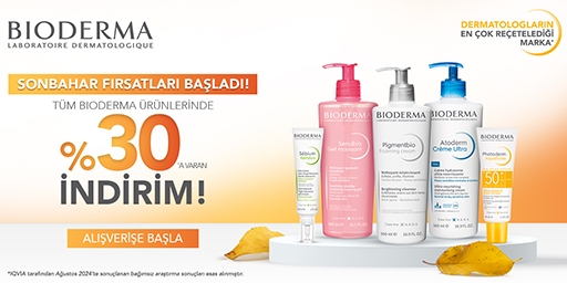 Tüm Bioderma Ürünlerinde %30'a Varan İndirimleri Kaçırma! 