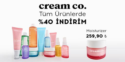 Cream Co. Tüm Ürünlerde %40 İndirimli ve Moisturizer Nemlendirici Yüz Kremi 50 ml Sadece 259,90 TL!