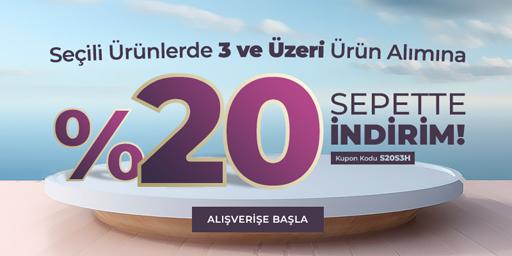 Seçili Ürünlerde 3 ve Üzeri Ürün Alımına Sepette %20 İndirim!