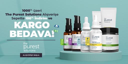 The Purest Solutions Alışverişine Kargo Bedava ve 1000 TL üzeri Alışverişe Sepette 100TL İndirim!