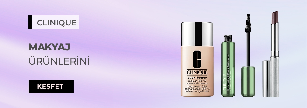 Clinique Black Honey koleksiyon ürünleri: maskara, bronzlaştırıcı, CC krem ve lip gloss, şık bir görünüm için bir arada.