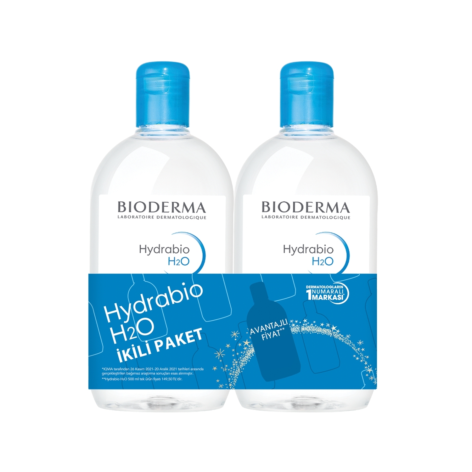 Bioderma Hydrabio H2O Misel Su 500 ml 2 Adet