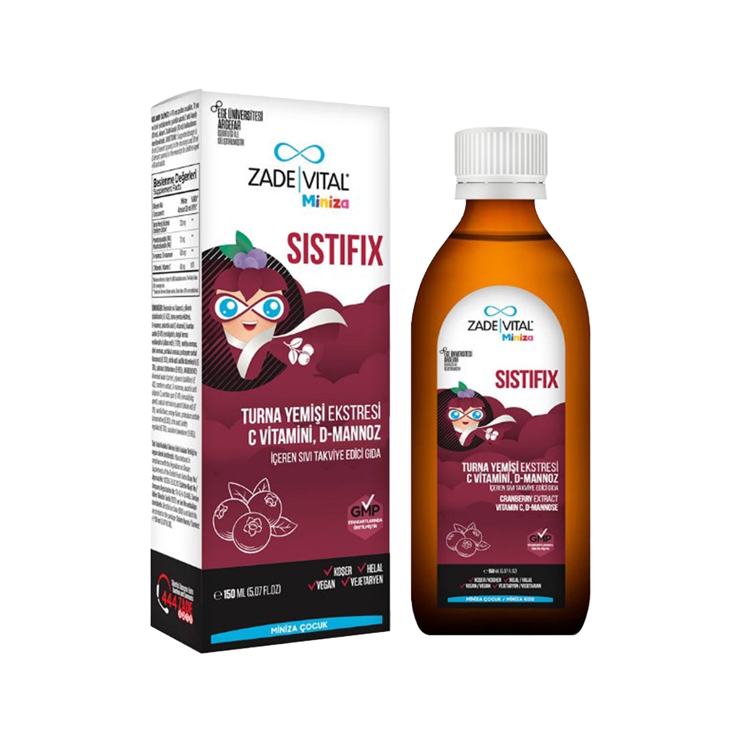 Zade Vital Miniza Sistifix Sıvı Takviye Edici Gıda 150 ml