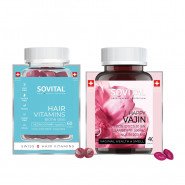 Sovital Hair Vegan Gummy 60 Adet + Happy Vajin 40 Adet 2'li Set